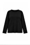 Black 100% Cotton Tok Fabric Basic Large Size T-Shirt Tbbaw27Bf00006 - 5