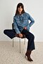 Mavi Yaka Detaylı Oversize Denim Gömlek Ceket TWOAW27CE00114
