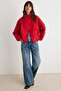 Red Oversize Fit Napoleon Closure Seasonal Jacket Coat Twoaw27Mo00151