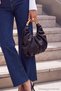 Black Gold Metal Handle Detailed Women's Mini Shoulder Bag Takaw27Oc00062 - 9
