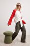 Wardrobe Essentials Ecru Premium Interlock Raglan Sleeve Baseball Oversize Knitted T-Shirt Twoaw27Ts00001 - 2