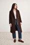 Petite Brown Regular Fit Cashmere Coat Twoaw27Kb00058 - 5