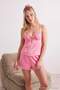 Pembe Düz Saten Dokuma Pijama Takımı THMSS24PT00157 - 3