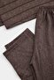 Brown Regular Fit Striped Knitted Pajama Set Tmnaw27Pt00058 - 2