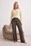 Beige Plaid / Checkered Soft Tuşe Waffle Knitted Pajama Set Thmaw27Pt00157 - 2