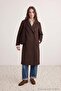 Petite Brown Regular Fit Cashmere Coat Twoaw27Kb00058 - 4