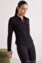 Black Diving/Scuba Fabric Zippered Knitted Sports Jacket Thmaw27Sk00004 - 4