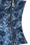 Blue Floral Jacquard Strapless Bustier Tpraw27Bs00013 - 2