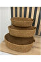 BEYZAM HOME OVAL JUTE WOVEN 3-PIECE HAND-WOVEN BASKET BATHROOM AND KITCHEN ORGANIZER - 2