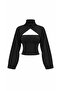 Women's Soft Textured Bolero Strapless Blouse - 2
