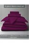 6 pcs Striped Duvet Cover Set Super king Size 240x260 Bedding Set – 1 Fitted Sheet, 1 Quilt Cover, 4 Pillowcases, Purple - 3