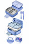 Happi Nutrition Container 1 Liter Stainless Steel 2 Compartment Leakproof Food Storage Container - 3