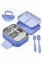Happi Nutrition Container 1 Liter Stainless Steel 2 Compartment Leakproof Food Storage Container - 7