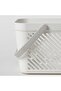 2 Pieces White Basket Multi-Purpose Bath Basket Shower Basket Bathroom Organizer White - 4