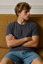 Men's Short Sleeve Comfortable Cotton Smoked T-Shirt - 5