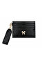 Black Bow Detailed Hanging Card Holder – Minimal Women's Card Wallet - 2