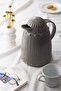 1 Lt Thermal Insulated Tea and Cold Water Thermos Gray (Keeps warm 12 hours & Glass Inside) - 2