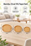 Bamboo Oval 3 Piece Tray Set. Small Tray: 20X29 Cm. Medium Tray: 26X36 Cm. Large Tray: 31X45 cm - 2