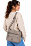 Water Resistant Fabric Multi-Compartment Lightweight Women's Cross Shoulder Bag 4100 Mink - 2