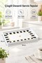 Striped Patterned Serving Tray 38X28X3.5 Cm, Black-White - 2