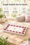 Striped Patterned Serving Tray 38X28X3.5 Cm, Burgundy - 2