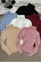 Set of 6 Soft Textured Winter Cotton Turtleneck Fleece-Lined Slimfit High-Neck Sweater Special Series