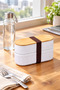 2 Pcs of 2 Bamboo Lid Storage and Nutrition Boxes – 2 Layers, 20 X 9 X 5.5 cm - 4