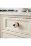Tomurcuk Porcelain Knob White - Antique Single Screw Furniture Handle