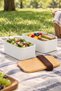 Set of 2 Storage Containers with Bamboo Lids – 0.5+0.5 Liters – Can Be Placed on Top of Each Other – 15X9X10 cm - 4
