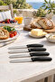 4-Piece Ultra Sharp Serrated Blade Set, Black 22 cm 100% Guaranteed Stainless Steel - 4