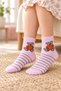 8 Pairs Toe Seamless Teddy Bear Patterned Girl's Socket - 2