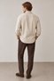 100% Pure Linen Relaxed Fit Long Sleeve Shirt |   Mes128043-01 - 5