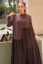 Asymmetrical Wrap Dress in Combination with Full-Length Skirt - 3