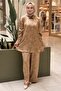 Shawl Patterned Shirt Pants Set