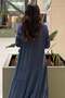 Asymmetrical Wrap Dress in Combination with Full-Length Skirt - 4