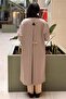 Velvet Shirt Collar Front Pocket Trench Coat with Snap Fasteners - 4