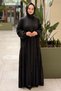 Hakim Collar Full Length Zippered Robe with Patterned Sides - 2