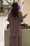 Nurcan Çetinkumaş Mix Short Front Long Back Tunic Skirt Set - 4