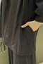 Parachute Fabric Combination Front Zipper Cap Pants Set - 4