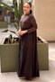 Asymmetrical Wrap Dress in Combination with Full-Length Skirt - 2