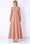 Maxi Length Long Sleeve Stylish Lace Dress Cou-109 - 2