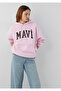 Logo Printed Hooded Pink Sweatshirt 1600361-86959 - 2
