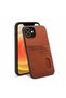 Apple iPhone 11 Compatible Case Luxury Leather Case with Card Holder Brown