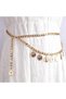 Gold Multi-Layer Metal Waist Chain Belt for Women,Adjustable Body Jewelry for Dresses - 4