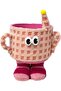 Cartoon Multi-functional Cotton Rope Woven Storage Basket for Keys and Cosmetics,Pink - 2