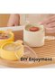 Multi-Layer Ice Pop Molds,Reusable Homemade Ice Cream Containers with Sticks,Ivory White - 3