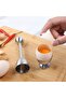 Stainless Steel Soft and Hard Boiled Egg Cutter Topper Set,5 Pieces,Includes 2 Egg Cups,2 Scoops,and 1 Shell Opener - 8