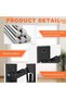 90 Degree Sliding Door Latch,304 Stainless Steel Barn Door Lock,2.36 x 0.87 in,Black - 4