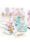 6 Pcs Metallic Birthday Candles with Holders,Long Thin Cake Candles for Cupcakes,Champagne Gold - 6