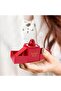 Creative Rose Flower Jewelry Box,Double Door Lifting Ring and Necklace Case for Proposals,Weddings and Anniversaries,Red - 3